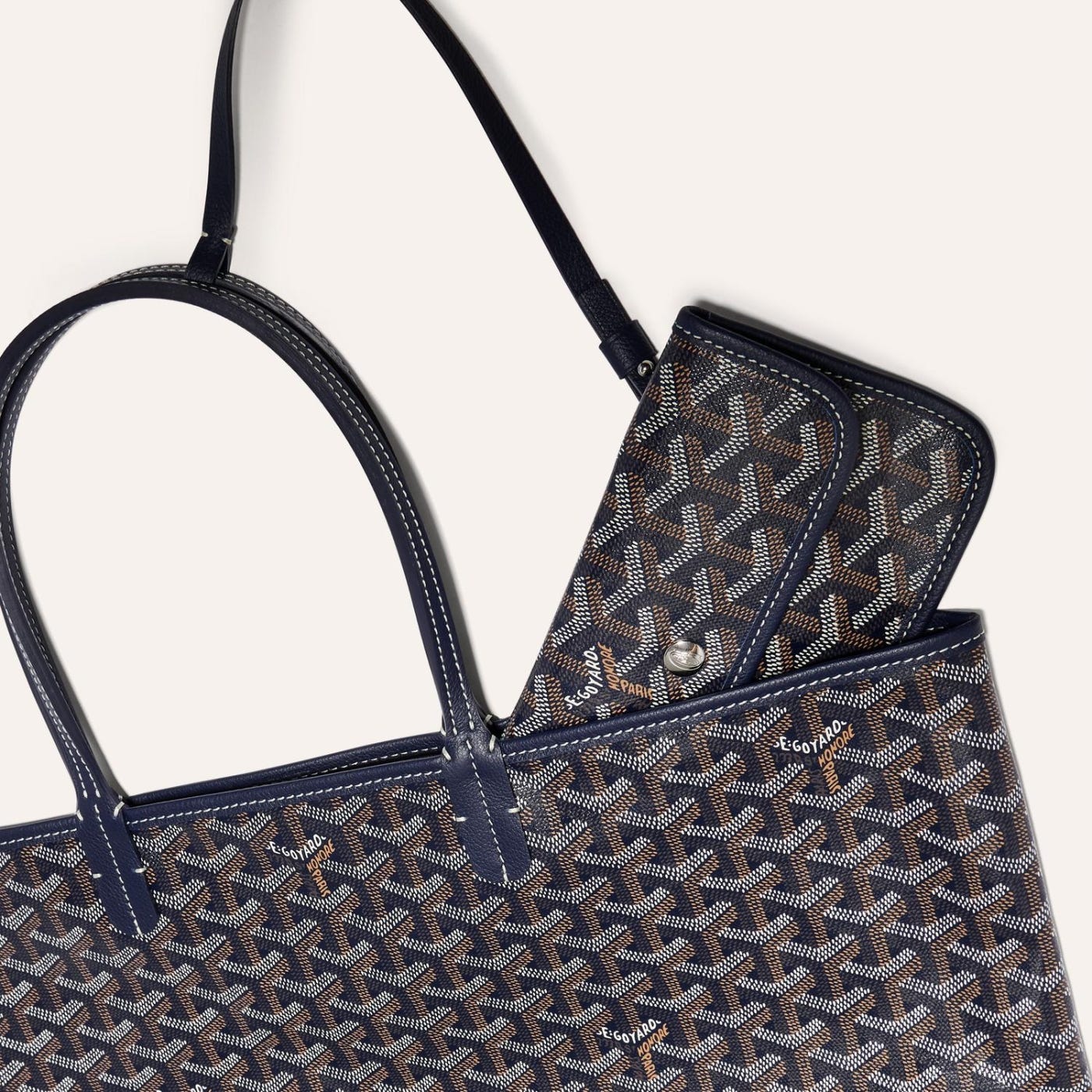 Goyard Saint Louis PM Tote Bag Navy Blue - Image 4